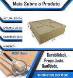 CAIXA 04 FOTOS 30X30X9,5CM Mdf Crú CAIXA 04 FOTOS 30X30X9,5CM Mdf Crú