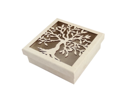 Caixa arvore da vida 16x16x6cm mdf crú