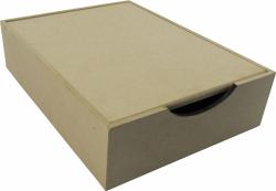 Caixa basculante documentos 32x24x8cm mdf crú
