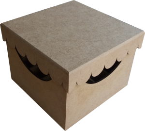 CAIXA BATOM QUAD. LISA 13X13X9,5CM - COD.706