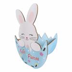 Caixa - Cachepô coelho da páscoa Azul