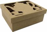 CAIXA CHA BULE 06 DIV. T/S 22X18,5X9CM MDF CRÚ