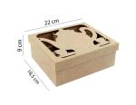 CAIXA CHA BULE 06 DIV. T/S 22X18,5X9CM MDF CRÚ