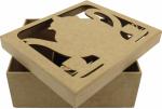 CAIXA CHA BULE 06 DIV. T/S 22X18,5X9CM MDF CRÚ
