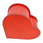 Caixa coração decorada vermelha G 