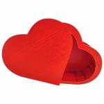 Caixa coração decorada vermelha P 