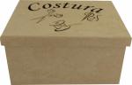 CAIXA COSTURA 3MM 25X18X14CM Mdf Crú