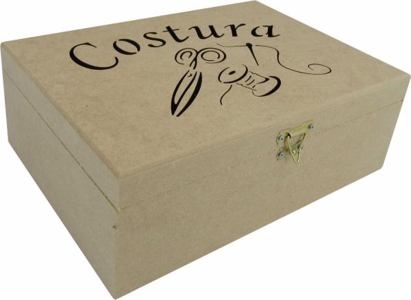 CAIXA COSTURA DOBRAD. M 26,5X19,5X9,5CM Mdf Crú