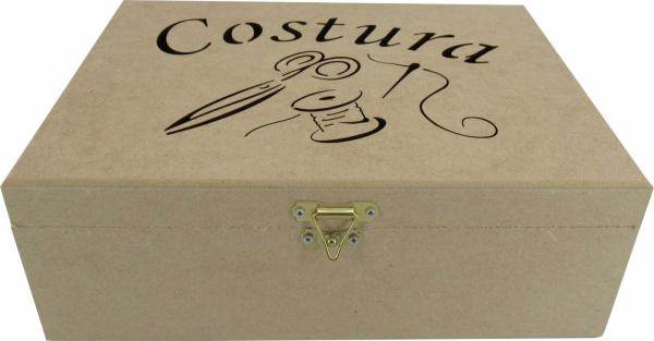 CAIXA COSTURA DOBRAD. M 26,5X19,5X9,5CM Mdf Crú