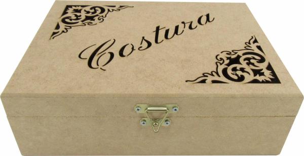 CAIXA COSTURA DOBRAD. P 23,5X17X7,5CM Mdf Crú