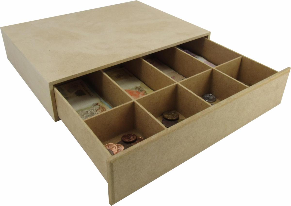 CAIXA DINHEIRO 01GAV. 34,5X26,5X7,5CM Mdf Crú