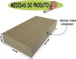 Caixa Dinheiro Dobradiça Lisa 48,5x25x8cm Mdf Crú