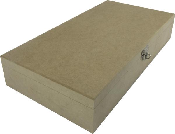 Caixa Dinheiro Dobradiça Lisa 48,5x25x8cm Mdf Crú