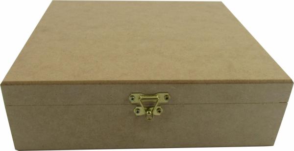 Caixa Sabonete Dobradiça 06 Divisórias 24,5X22,5X7Cm Mdf Crú