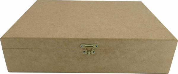 Caixa Dobradiça 12 Divisórias 33,5x23x5,5cm Mdf Crú