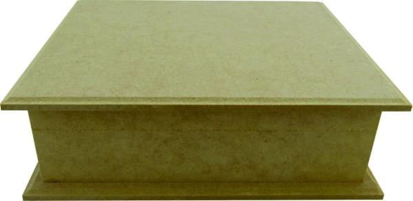 Caixa Dobradiça C/ Base 06 Div.  23X17,5X7,5CM Mdf Crú Caixa Dobradiça C/ Base 06 Div.  23X17,5X7,5CM Mdf Crú