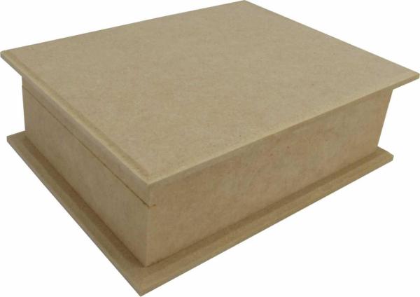 Caixa Dobradiça C/ Base 06 Div.  23X17,5X7,5CM Mdf Crú Caixa Dobradiça C/ Base 06 Div.  23X17,5X7,5CM Mdf Crú