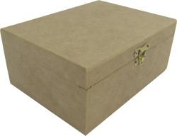 Caixa dobradiça lisa 20x15x8cm mdf crú