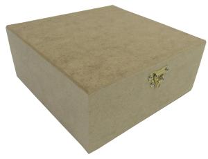 Caixa Dobradiça Lisa 20x20x8cm Mdf Crú