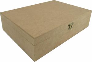 Caixa Dobradiça Lisa 27x21x8cm Mdf Crú