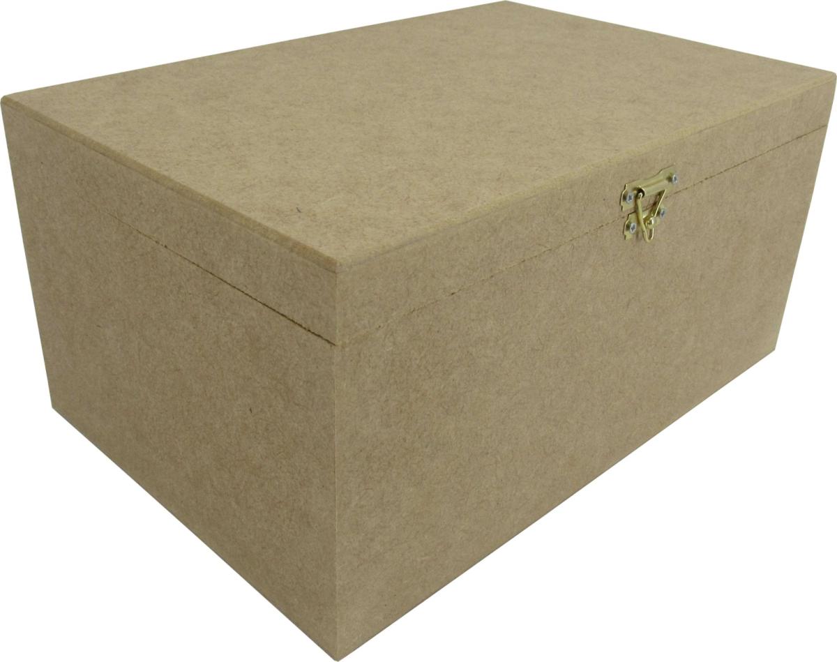 Caixa Dobradiça Lisa 30x20x14cm Mdf Crú