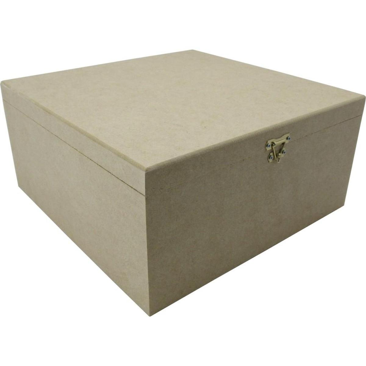 Caixa Dobradiça Lisa 30x30x14cm Mdf Crú