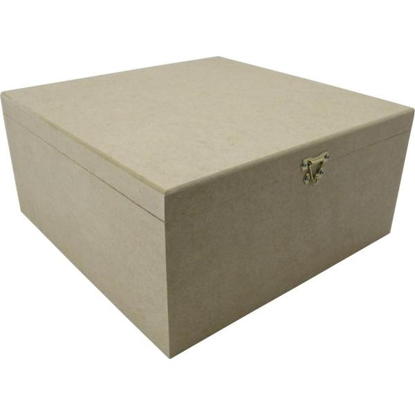 Caixa Dobradiça Lisa 30x30x14cm Mdf Crú