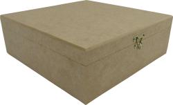 Caixa dobradiça lisa 30x30x8cm mdf crú