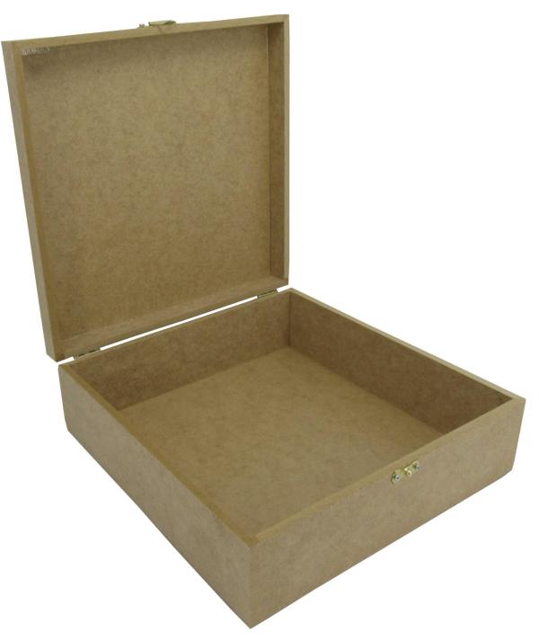 Caixa Dobradiça Lisa 30x30x8cm Mdf Crú