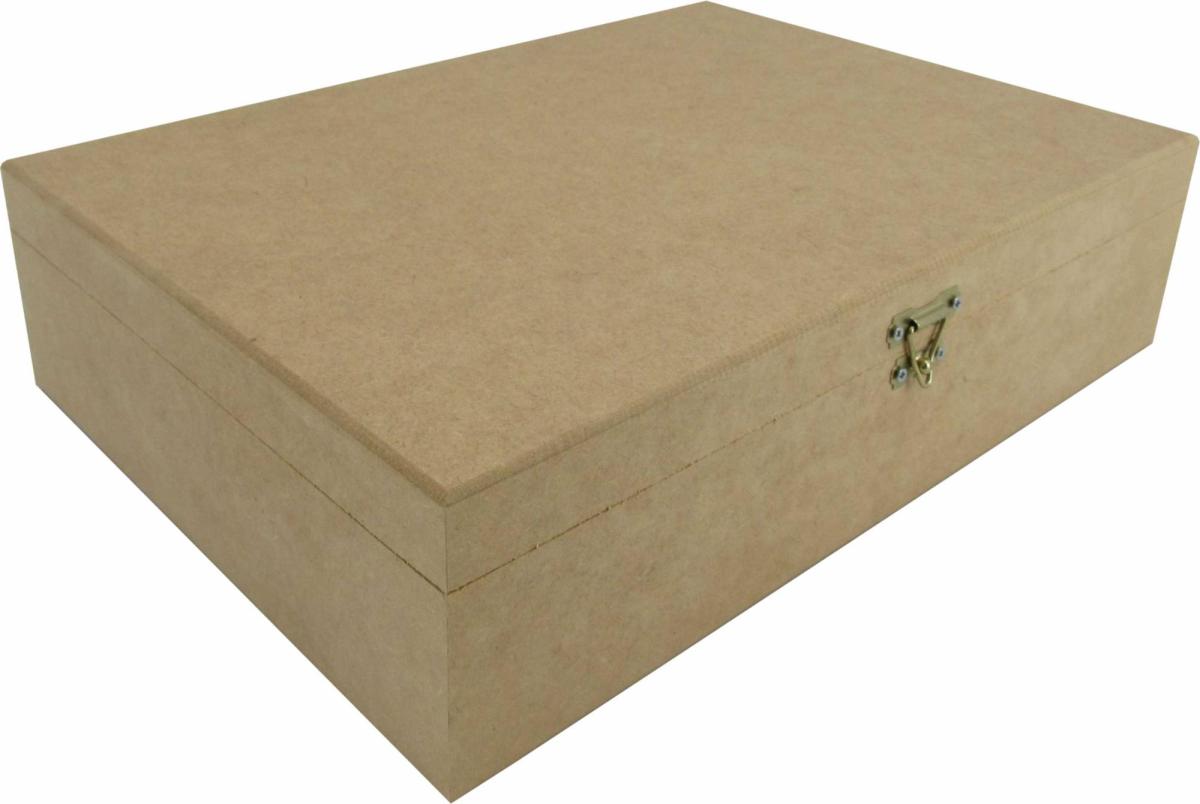 Caixa Dobradiça Lisa 34x24x8cm Mdf Crú