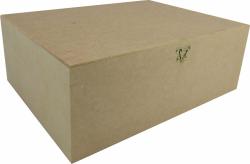 Caixa dobradiça lisa 40x30x14cm mdf crú