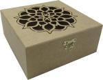 Caixa Dobradiça Mandala 20x20x8cm Mdf Crú