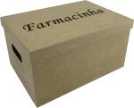 CAIXA FARMACINHA C/ALCA 31X22X17CM MDF CRÚ