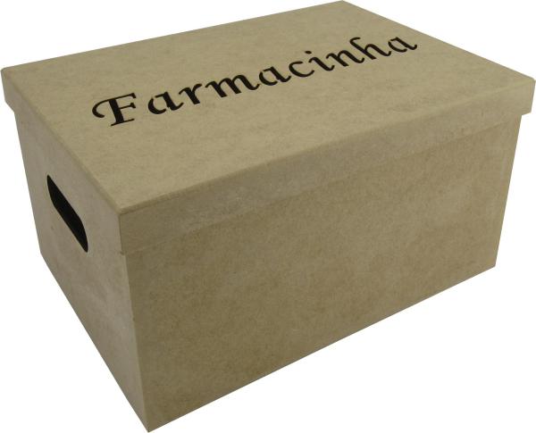 CAIXA FARMACINHA C/ALCA 31X22X17CM MDF CRÚ