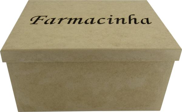 CAIXA FARMACINHA C/ALCA 31X22X17CM MDF CRÚ
