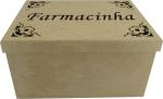 CAIXA FARMACINHA C/ALCA FLORAL 31X22X17CM MDF CRÚ