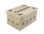 CAIXA FARMACINHA PASSA FITA  30X20X15CM MDF CRÚ