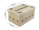CAIXA FARMACINHA PASSA FITA  30X20X15CM MDF CRÚ