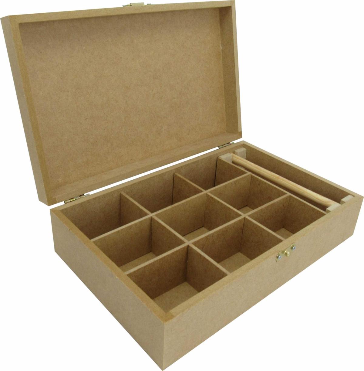 Caixa Joias Lisa Dobradiça 25X16X7cm Mdf Crú