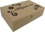 Caixa Joias Vazada Bijuteria 25x16x7cm Mdf Crú