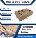 Caixa Joias Vazada Bijuteria 25x16x7cm Mdf Crú