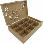 Caixa Joias Vazada Bijuteria 25x16x7cm Mdf Crú