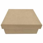 Caixa Lisa Mdf Cru 16x16x6cm