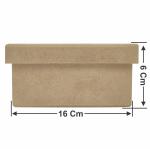 Caixa Lisa Mdf Cru 16x16x6cm