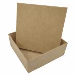 Caixa Lisa Mdf Cru 16x16x6cm
