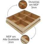 CAIXA LISA TRUFA 06 DIV. 22X18X5CM MDF CRU CAIXA LISA TRUFA 06 DIV. 22X18X5CM MDF CRU