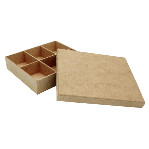 CAIXA LISA TRUFA 06 DIV. 22X18X5CM MDF CRU CAIXA LISA TRUFA 06 DIV. 22X18X5CM MDF CRU
