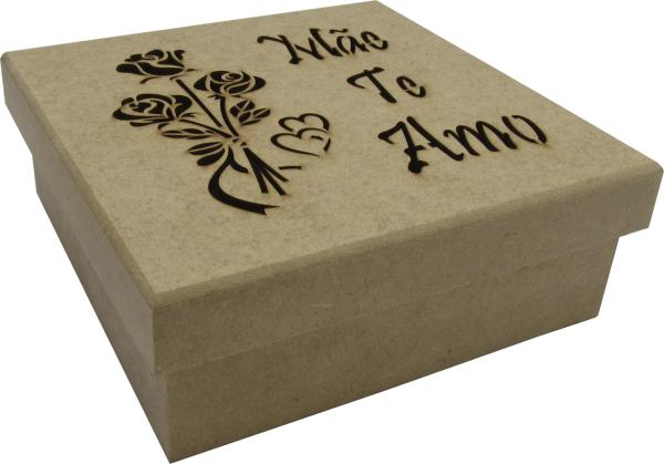 CAIXA MAE TE AMO 16X16X6CMMDF Crú