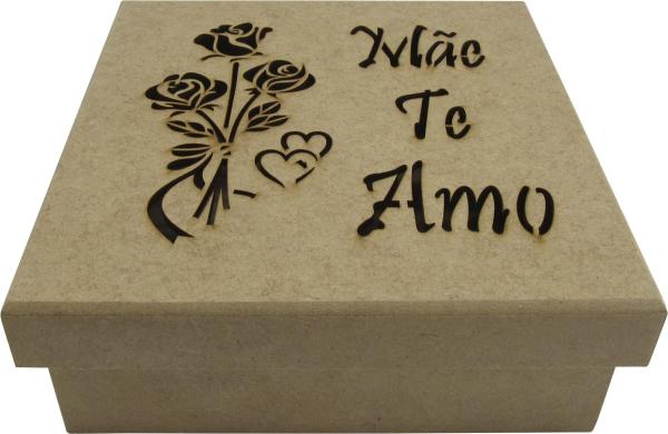 CAIXA MAE TE AMO 16X16X6CMMDF Crú