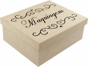 CAIXA MAQUIAGEM 3MM 26X21X10CM MDF CRÚ